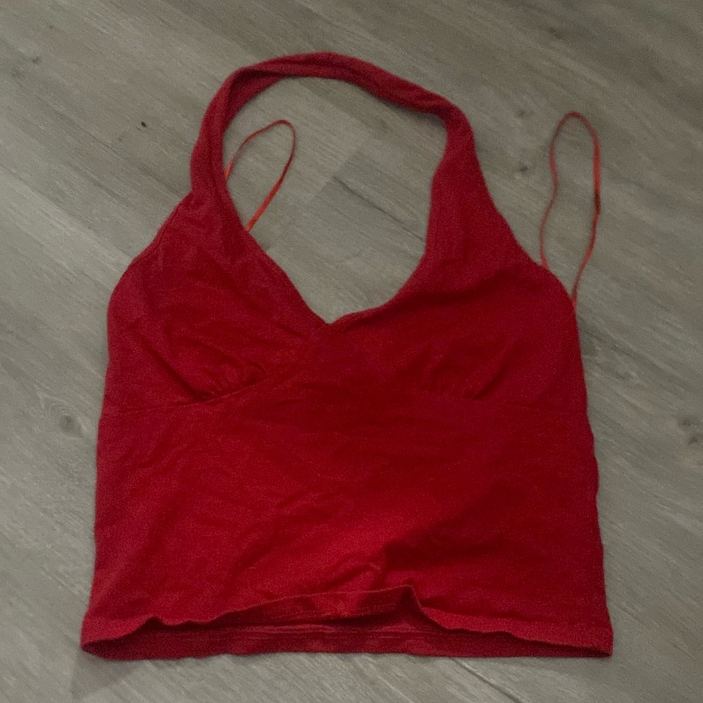 Red halter neck too